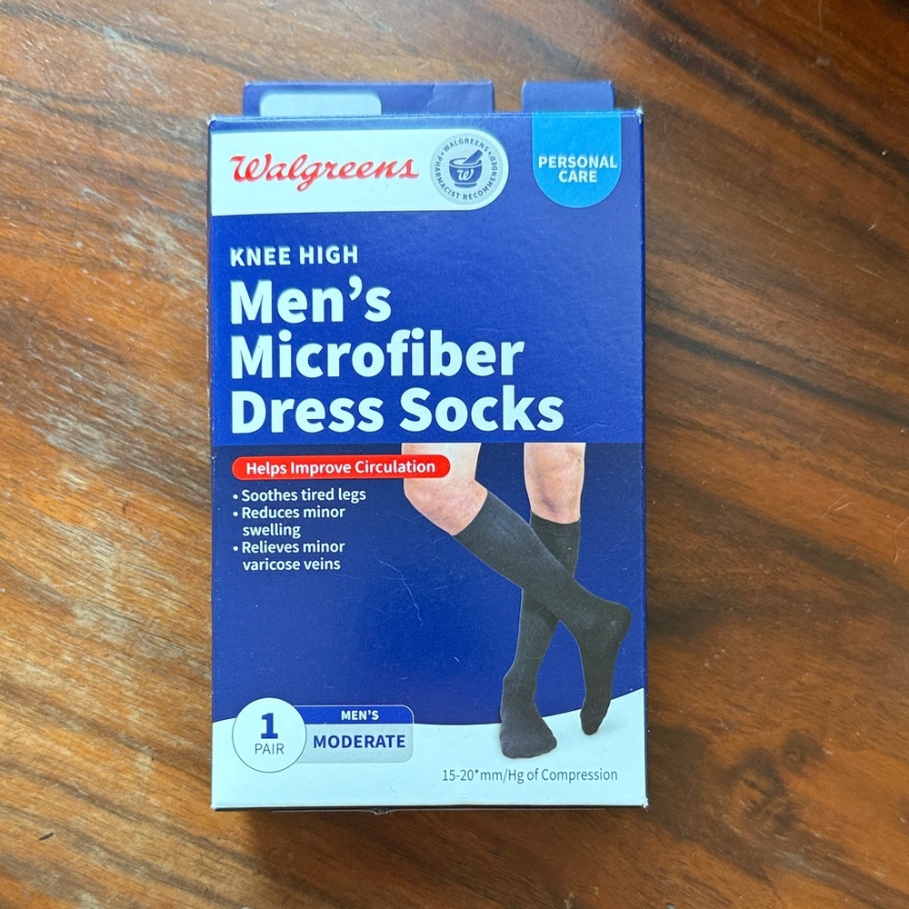 Walgreens Black Dress Compression Socks NWOT